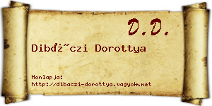 Dibáczi Dorottya névjegykártya